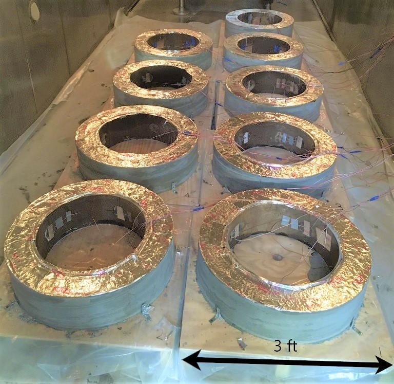 Grout rings inside the Thermotron chamber